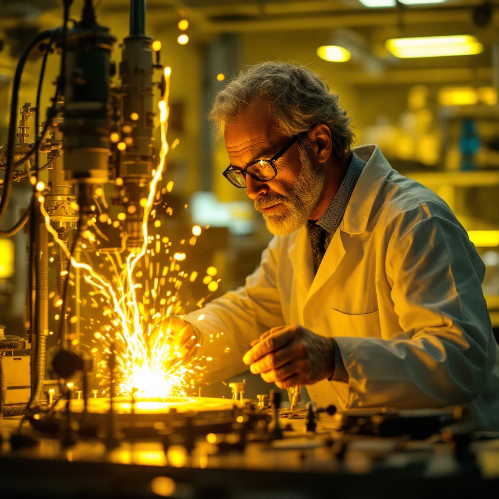 Científico trabajando